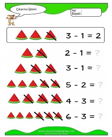 Çıkarma İşlemi Çalışma Sayfaları